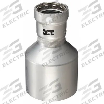 VIEGA MEGAPRESS Crimp Fitting: 4 in Pipe x 3 in Pipe Size, FTG x Press-fit, Steel - Steel Press Pipe Fittings