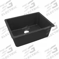 ELKAY Sink: 24 5/8 in Overall Lg, 18 1/2 in Overall Wd, 9 1/2 in Bowl Dp, 22 3/8 in Bowl Lg, 1 Bowls (MPN ELGU2522MB0). Key specifications — Brand: ELKAY; Color Family: Black.