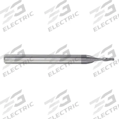 APPROVED VENDOR Ball End Mill: Carbide, AlTiN Coated, 2 Flute, 1/16" Mill Dia, 3/4" LOC - Pencil-Neck Carbide Ball End Mills