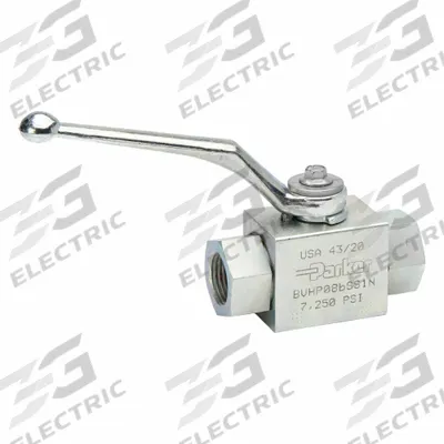 Parker High Pressure Hydraulic Ball Valve: Not Lockable, 6.73 in Handle Lg, Two-Way Ways - Hydraulic Ball Valves