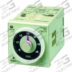 OMRON Timer: Surface Relay Mounting, 12 to 48V DC/24 to 48V AC, 0.05 sec – 1.2 sec (MPN H3CR-A AC24-48/DC12-48). Key specifications — Input Voltage: 24 to 48V AC; Brand: OMRON.