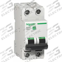 SCHNEIDER IEC Supplementary Protector: 16 A Amps, 14kA at 240V AC, Screw Clamp, C60SP, C (MPN M9F22216). Key specifications — Terminal Connection: Screw Clamp; AC Voltage Rating: 240/415/440V AC; Curve Type: C; DC Voltage Rating: Not Rated; Max. AIR Rating: 14kA at 240V AC; Series: C60SP; Brand: SCHNEIDER.