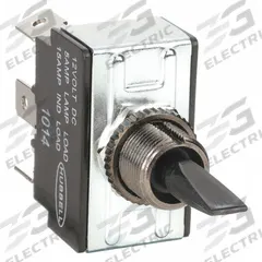 HUBBELL WIRING DEVICE-KELLEMS Marine Toggle Switch: 3 Position, 3 Connections, SPDT, MARINE Series (MPN M123MMSP). Key specifications — Switch Function Configuration: Momentary On/Off/Momentary On; Brand: HUBBELL WIRING DEVICE-KELLEMS; Series: MARINE.