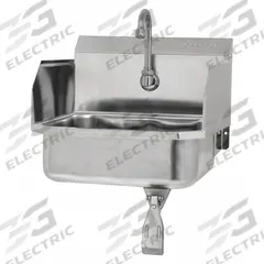 SANI-LAV Hands-Free Sink: 1 Stations, 5 in Bowl Dp, 14 in Bowl Lg, 11 in Bowl Wd, Faucet Included (MPN 607L-0.5). Key specifications — Includes Side Splash: Side Splash Included; Series: Stainless Steel Hand Wash Sink; Brand: SANI-LAV.