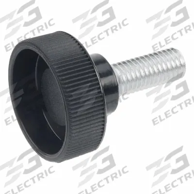 JW WINCO Knurled Screws; Knurled Hand Knobs: Knurled, Plastic w/ Steel Thread, 10"-32 Thread - Knurled Knobs with Threaded Stud