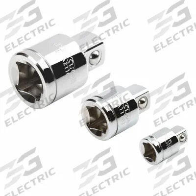 TEKTON Socket Extension Set: 1/2 in_1/4 in_3/8 in Input Drive Size, Chrome - Hand Socket Extension Sets