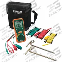 EXTECH Earth Ground Tester Kit: 20 ohm to 2,000 ohm, CAT III 1000V, Digital, 2.5 mA, No Output (MPN 382252). Key specifications — IP Rating: Not Rated; Test Current: 2.5 mA; Brand: EXTECH.