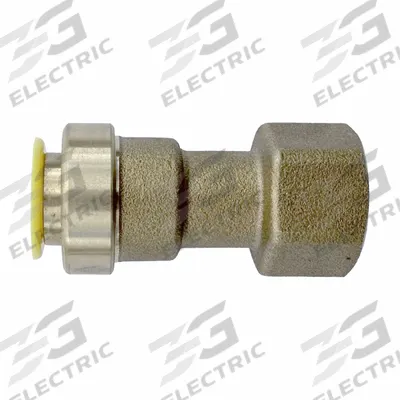 QUICKFITTING Push-Fit Adapter Fitting: 3/8 in OD x 3/8 in Pipe Size, Push-to-Connect x FNPT - Removable Brass Push-to-Connect Tube Fittings