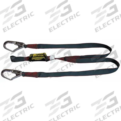MILLER BY PIP Shock-Absorbing Lanyard: Shock Pack, Arc-Flash Rated, Steel Rebar Hook - General Fall Protection Shock-Absorbing Lanyards