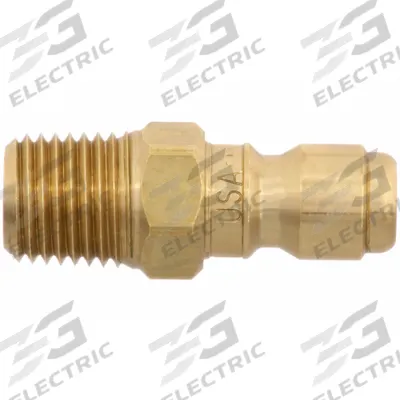 PARKER Hydraulic Quick Connect Hose Coupling: 1/4 in, Brass, 22.71 lpm Max. Flow Rate - ST Series Hydraulic Quick-Connect Coupling Plugs