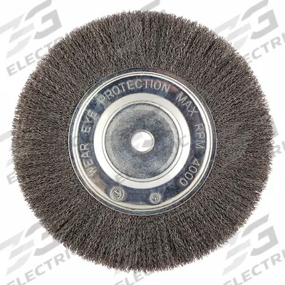 APPROVED VENDOR Wire Wheel Brush: Crimped Steel, 10 in Dia x 3/4 in Wd, 3/4 in Arbor - Light-Cleaning Brushes for Carbon Steel