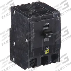 SQUARE D Miniature Circuit Breaker: 100 A, 120/240V AC, Three Phase, 22kA at 120/240V AC, 3 Poles (MPN QO3100VH). Key specifications — Phase: Three; Amps: 100 A; AC Voltage Rating: 120/240V AC; Max. AIR Rating: 22kA at 120/240V AC; For Use With: QO Load Centers and NQ Panelboards; Brand: SQUARE D.