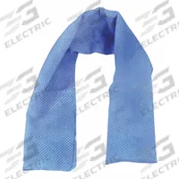 CONDOR Cooling Towel: Blue, Universal, PVA, Evaporative-Cooling (MPN 931GRA-AL). Key specifications — Maximum Cooling Time: Up to 60 min; Pattern: Solid; Color: Blue; Material: PVA; Closure Type: Tie; Cooling Method: Cold Water Emersion; Brand: CONDOR; Headwear Type: Evaporative-Cooling.