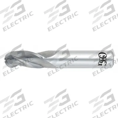 OSG Ball End Mill: Carbide, 3 Flute, 2.5 mm Mill Dia, 8 mm LOC, 39 mm OAL (MPN 403-0984-BN) - General Purpose Carbide Ball End Mills