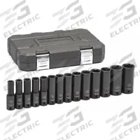 GEARWRENCH Socket Set: 1/2 in Drive Size, Small Set (0-50 pieces) Set Size, 14 Pieces, (14) 6-Point (MPN 84955N). Key specifications — attr1204251: GEARWRENCH; attr1215453: 1/2 in; attr1215454: 10 mm to 27 mm; attr1224229: Friction.
