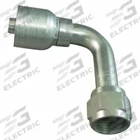 AEROQUIP Hydraulic Crimp Fitting: Steel x Steel, 90° Elbow, -20 For Hose Dash Size, JIC x Crimp (MPN 4SA20FJC20). Key specifications — Fitting Gender: Female x Genderless; Fitting Connection Type: JIC x Crimp; Thread Size: 1-5/8"-12; For Hose Dash Size: -20; Brand: AEROQUIP.