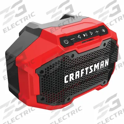 CRAFTSMAN Jobsite Speaker: Speaker, 20V MAX*, Auxiliary/Bluetooth/USB, ANSI Z87.1 - Craftsman Jobsite Radios & Speakers