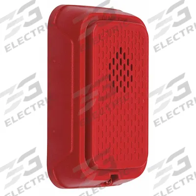 SYSTEM SENSOR Compact Horn: 12/24V, Horn Sound, Red, Indoor, Horn, 1 1/4 in Overall Dp - Fire Alarm Horns