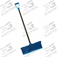 APPROVED VENDOR Snow Pusher: Aluminum/Plastic, 11 3/8 in Blade Lg, 22 1/4 in Blade Wd, 3 mm Gauge (MPN 21AD02). Key specifications — Brand: APPROVED VENDOR; Handle Grip: D Grip.