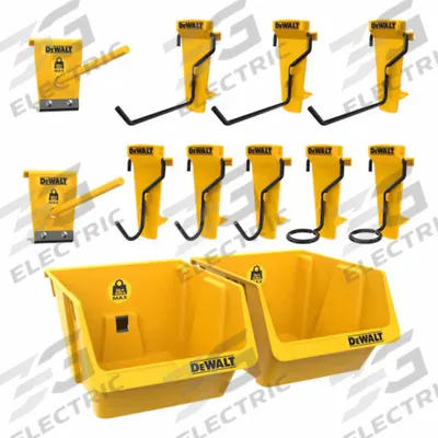 DEWALT Tough System Workshop Storage Kit: 6 in W x 5 7/16 in H x 7 1/2 in L - Tough System Storage Hooks & Holders