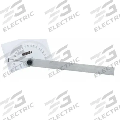 INSIZE Protractor: 8.110in Blade Lg, 0°to 180°, 1° Graduations, +/-0.3° Accuracy - Manual-Reading Miter Protractors