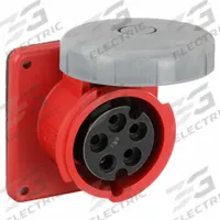 HUBBELL Pin and Sleeve Receptacle: Orange, 125/250V AC/600V AC, Three Phase, 30 A_60 A, 3 Pole (MPN HBL430R12W). Key specifications — Brand: HUBBELL.