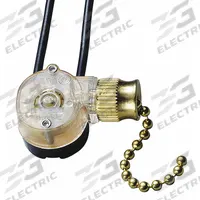 GARDNER BENDER Pull Chain Switch (MPN GSW-32). Key specifications — Product Type: Pull Chain Switch; Brand: GARDNER BENDER; Manufacturer Part Number: GSW-32; Contact Form: SPST; Metal Finish: Brass; Switch Function Configuration: On/Off.