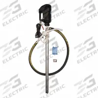 FINISH THOMPSON Electric Drum Pump: Pump with Hose & Nozzle, 4/5 hp HP, 115 V AC, 40 gpm, 316 SS (MPN PFS-40-BTC & M3V Kit). Key specifications — Brand: FINISH THOMPSON; Suction Tube Material: 316 SS.