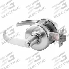 CORBIN Door Lockset: Privacy Lever Locksets, Chrome, ADA Compliant (MPN CLX3320TO PZD 626). Key specifications — Ligature Resistance: Not Ligature-Resistant; Brand: CORBIN; Visual Indicator Message: No Message; Lockset Style: Princeton Lever; ADA Compliant: Yes; Finish: Satin Chromium-Plated.