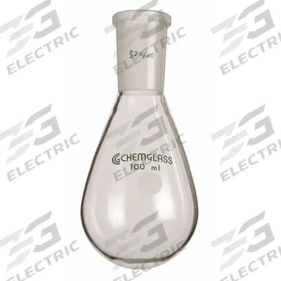 CHEMGLASS Distilling Flask: 100 mL, Colorless, Round, A - Glass Distilling Flasks