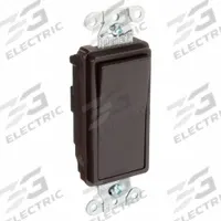 HUBBELL Wall Switch: Rocker Switch, Single Pole, Maintained, Brown, 120/277V AC, 15 A (MPN DS115). Key specifications — Illuminated: No; Voltage Rating: 120/277V AC.