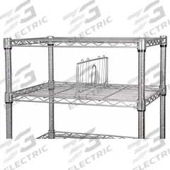 APPROVED VENDOR Shelf Divider: 1 1/2 in x 18 in x 6 in, Steel (MPN 5GRP2). Key specifications — Material: Steel; Color: Silver; Finish: Chrome; Brand: APPROVED VENDOR; Ledge Size: 18 in.
