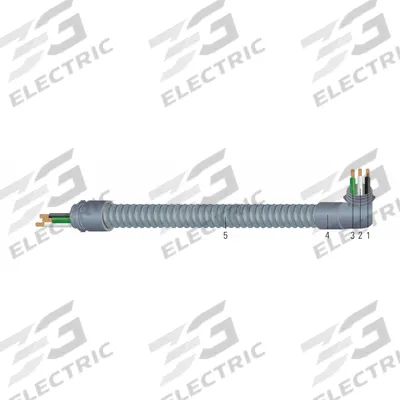 SOUTHWIRE Nonmetallic Clad Whip: 10 AWG, 3 Conductors, 6 ft, 600 V Volt, 12 in Wire Leads - Nonmetallic Cable Whip Assemblies