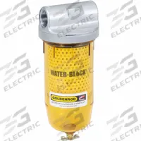 GOLDENROD Fuel Filter: Water & Particulate, Repl Filter, Water / Particulate, 25 gpm Max. Flow Rate (MPN 496). Key specifications — Brand: GOLDENROD; Body Material: Polymer/Zinc; Filter Material: Silicone Treated Paper; Compatible Manufacturer Model Number: 470-1.