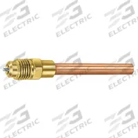 JB INDUSTRIES Tube Extension: 1/4 in SAE, 1/8 in Extension OD, 7 in Overall Ht, Cap/Valve Core, 5 PK (MPN A31002). Key specifications — Brand: JB INDUSTRIES; Body Material: Copper; Includes: Valve Core; Product Type: Tube Extension.