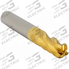 APPROVED VENDOR Ball End Mill: Carbide, TiN Coated, 4 Flute, 3/8" Mill Dia, 1-1/8" LOC, 3" OAL (MPN 226-001041)