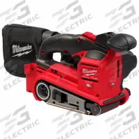 MILWAUKEE Cordless Belt Sander: M18, Bare Tool, 3 in Belt Wd, 18 in Belt Lg, 1 Abrasives Included (MPN 2832-20). Key specifications — attr664065: Dust Bag; attr667657: Brushless; attr664061: Cordless; attr664068: Bare Tool; attr664069: M18; attr664086: 23Y581; attr664060: Belt Sander; attr658779: MILWAUKEE.