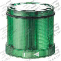 WERMA Tower Light Module: Flashing/Strobe, 24V DC, Green, 70 mm Overall Dia, 66 mm Overall Ht (MPN 64722055). Key specifications — Brand: WERMA; Compatible with Series: KombiSIGN 72; Lens Color: Green; Operating Voltage: 24V DC; Manufacturer Part Number: 64722055.