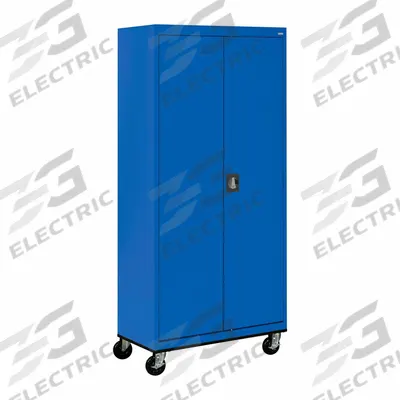 SANDUSKY Shelf Cabinet: Hanging Rods/Shelves, Full Ht (59" and Taller), 36 in Overall Wd - Commercial Mobile Wardrobe Cabinets