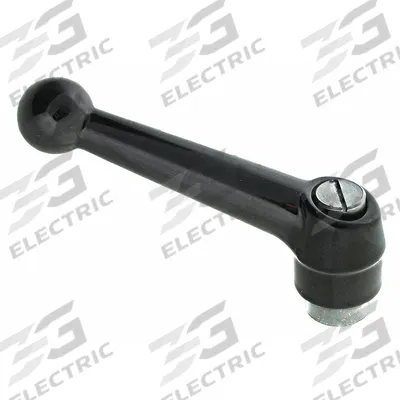 APPROVED VENDOR Adjustable Handle: Zinc w/ SS Thread, #10-32 - Ball-Style Adjustable Handles with Threaded Hole