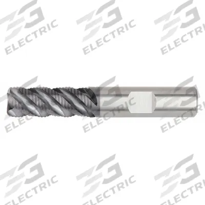 WIDIA HANITA Roughing End Mill: Carbide, AlTiN Coated, 4 Flute, 1/4" Mill Dia, 3/4" LOC - Corner-Radius Carbide Roughing End Mills for Steel & Cast Iron