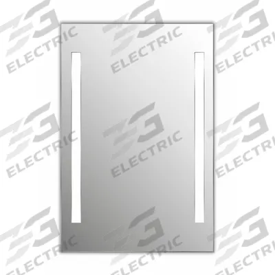 WINGITS Bathroom Mirror: Rectangular, Glass, 36 in Overall Ht, 24 in Overall Wd - Lighted Vanity Bathroom Mirrors