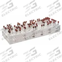 Tube Rack: 10 1/2 in Overall Wd, 3 1/2 in Overall Ht, 26 1/2 in Overall Lg, Polypropylene, White (MPN 120114). Key specifications — Material: Polypropylene; Mounting Location: Benchtop; Color: White; Product Type: Test Tube Rack; Total Holding Capacity: (240) Wells; Brand: HEATHROW SCIENTIFIC.