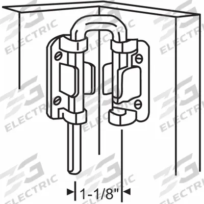 APPROVED VENDOR Door Security Latch: 3 13/16 in Lg, 2 1/8 in Wd - Locks for Sliding Doors