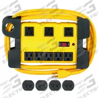 APPROVED VENDOR Outlet Strip: 8 Outlets, 12 ft Cord Lg, 1,050 J Rated Energy, 15 A Current, Yellow (MPN 52NY58). Key specifications — Brand: APPROVED VENDOR; Mounting Style: Keyhole.