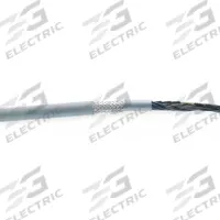 CHAINFLEX Control Cable: 18 AWG Conductor Size, 7 Conductors, PVC, 100 ft, Gray (MPN CF140US-07-07-100). Key specifications — Conductor Size: 18 AWG; Minimum Bend Radius Factor - Fixed: 7.5 x OD; Minimum Bend Radius Factor - Flexible: 8 x OD; Shielding: Shielded; Brand: CHAINFLEX.