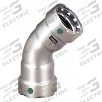 VIEGA MEGAPRESS Crimp Elbow Fitting: 3/4 in Pipe x 3/4 in Pipe Size, Press-fit x Press-fit, EPDM (MPN 90060). Key specifications — Brand: VIEGA MEGAPRESS.