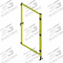 T-Slot Framing System Door: Add-On, Yellow, Left Swing, 72 in H x 37 1/2 in W x 5 1/2 in D, Solid (MPN 48347). Key specifications — Finish: Powder-Coated; Brand: FAZTEK; Panel Color: Clear; Panel Type: Solid; Color: Yellow; Material: Polycarbonate; Assembly: Unassembled; Manufacturer Part Number: 48347.