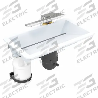 BRADLEY Bathroom Sink Kit: Alpine White, Terreon, 24 1/2 in Overall Lg - Undermount Bathroom Sinks with Faucets