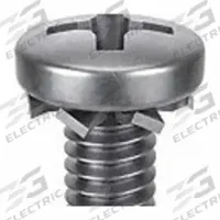 SEMS Screw: External Tooth, M3x0.50 Thread Size, 10 mm Lg, Stainless Steel, Passivated, Pan, 10 PK (MPN 1-MPE-3-10). Key specifications — Drive Size: #1.